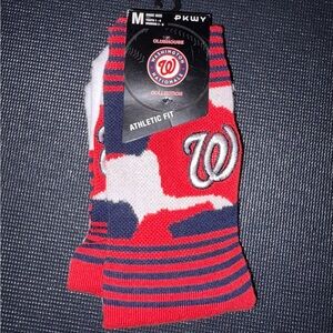 Washington Nationals Athletic Fit Socks - Red and Blue youth size 1-3